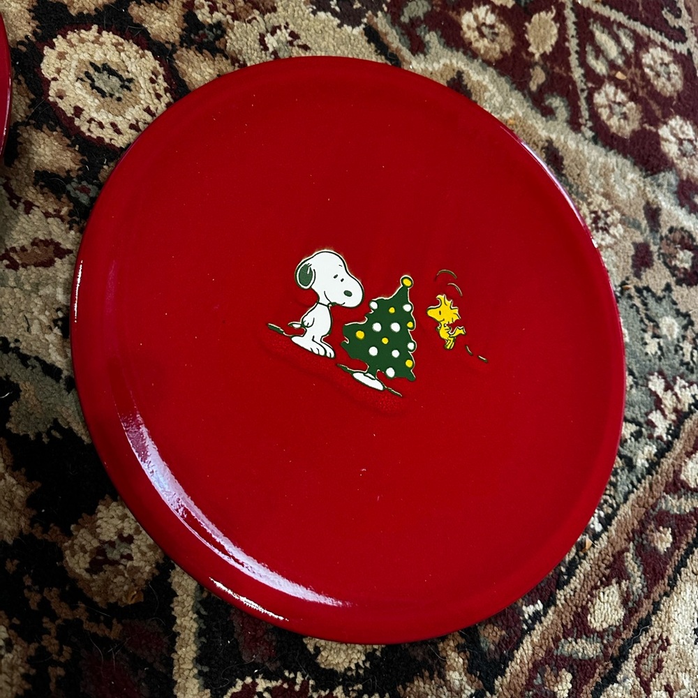 Waechtersbach Peanuts Collection Christmas Snoopy Dinner Plates